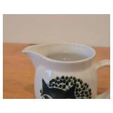 Vintage Kissa Cat theme Creamer Pitcher by Kaj Franck for Arabia (Finland) / Mid-Century Modern style