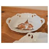 Lot of (3) Commemorative - Bygland Lutheran Church Est. 1874 Ceramic Pierced Openwork Border Collectible Dishes