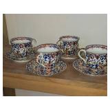 Vintage Porcelain Set of (4) Tea Cups and (4) Saucers by Royal Vienna RB Austria