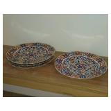 Lot of (4) Vintage 9 1/2" Porcelain Dinner Plates by Royal Vienna RB Austria