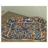 Vintage Porcelain 11-1/2" x 8" Plate and 9" x 6" Tray by Royal Vienna RB Austria