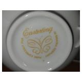 Set of (4) Tea Cups and (4) Saucers - Damask by Easterling (Bavaria Germany)