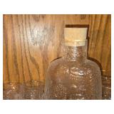 Vintage Flask - Fauna by Olivia Toikka for Nuutajarvi (Littala) with (6) Shot Glasses