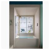 $1041 Underscore 60 in Left Drain Bathtub White