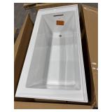 $1041 Underscore 60 in Left Drain Bathtub White