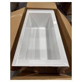 $1041 Underscore 60 in Left Drain Bathtub White