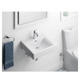 Soho Wall-Mount Ceramic Sink with Overflow