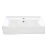 Soho Wall-Mount Ceramic Sink with Overflow