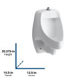 KOHLER 0.5 GPF White Wall-mounted Urinal