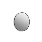 28 in. Round Vanity Mirror Matte Black