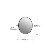 28 in. Round Vanity Mirror Matte Black