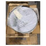 28 in. Round Vanity Mirror Matte Black