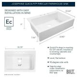 Josephine Farmhouse Sink, 34", White