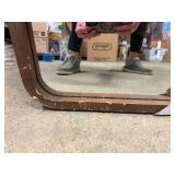 SSS. 17"x53" Rounded Edge Rectangular Mirror-Walnut Finish