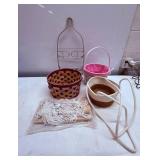 MM1. Baskets, Hanging Basket Rope Basket, Hanging Macrame & Shower Caddy