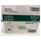 MM1. 1 case Medium Latex Gloves