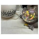 MM1. Garden Lot-Ceramic Pot, Snail Plastic, LED Frog Acrylic(Works, but needs hot glue on bubble & Buuterfly)