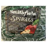 CC. 11.0lbs Smithfield Spirals Smoked Ham-Applewood Smoked Packet w/ Sweet Apple Spice Glaze Packet
