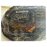 DD. 11.15lbs Smithfield Spirals Smoked Ham-Brown Sugar Glaze Packet