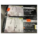 2 X Glacier Bay Paulina Single-Handle Pull-Down Kitchen Faucet with Soap Dispenser - Chrome