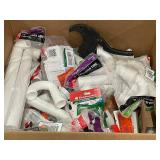 PVC Plumbing Fittings Assortment - White PVC Elbows Tees and Connectors