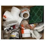 Assorted White PVC Pipe Fittings - Elbows, Tees, Couplings & Adapters