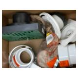 Assorted White PVC Pipe Fittings - Elbows, Tees, Couplings & Adapters