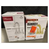 Pfister Vedra LF-048-VEDC Chrome Faucet & Pfister Ladera Brushed Gold Faucet