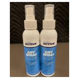 Küribl Active Dry Spray -2 Pack All Natural Pain Relief with Camphor & Menthol, 3 fl oz