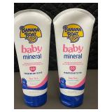 2x Banana Boat Baby Mineral Sunscreen SPF 50+ Pediatric Tested