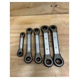 Ironton double box end ratcheting wrenches (lot of 5)