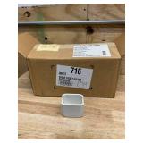 Hall China 7160AWHA Ivory (American White) Sugar Packet Holder / Caddy - 24/Case