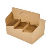 Restpresso Kraft Paper Altalena Drink Carrier - Fits 6 Cups - 11 3/4" x 7 3/4" x 9 1/2" - 100 count box (lot of 4 boxes)