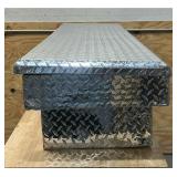 Northern Tool + Equipment Crossover Truck Toolbox with Removable Tray, 69in. x 20in. x 13in., Aluminum, Diamond Plate, Pull Handle Latches #41897 Msrp $409.99 read description