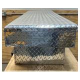 Northern Tool + Equipment Crossover Truck Toolbox with Removable Tray, 69in. x 20in. x 13in., Aluminum, Diamond Plate, Pull Handle Latches #41897 Msrp $409.99 read description