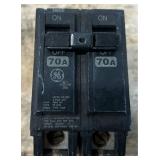 GE Miniature Circuit Breaker: THQL, 70 A, 120/240V AC, Single Phase lot of 5
