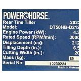 Powerhorse 20in. Rear Tine Tiller Cultivator, 6.5in. Tilling Depth, Self-Propelled, 212cc, 4-Cycle Gas Engine #115070 Msrp $699.99