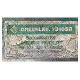 Greenlee 7310SB SlugBuster KnockOut Pinch Set For 1/2  thru 4  Conuit Designed for making clean quick holesMsrp $2,822.77