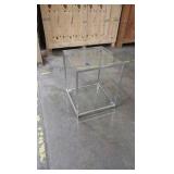 glass end table