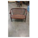wooden bench loveseat