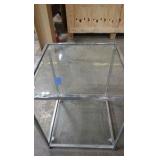 glass end table