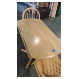 solid wood drop leaf table 2 chairs