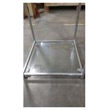 glass end table