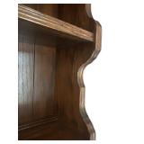 DR - China Cabinet Hutch Wood & Diamond-Lattice Glass Doors - 80in W x 44in H x 11in D