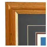 DR - Framed Lake Landscape Print - Campsite by the Lake with Canoe, 29 x 39 in