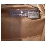 DR - Liz Claiborne Dress - Size 14 - Champagne Gold Wrap Front Belt Dress