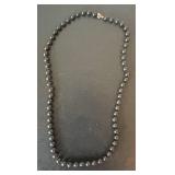 LL - Beaded Necklaces - 32-Inch Longest - Orange, Black, Peach & Cream Beads (Set of 4)