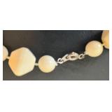 LL - Beaded Necklaces - 32-Inch Longest - Orange, Black, Peach & Cream Beads (Set of 4)