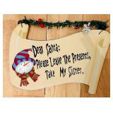 Nicholas Square Decorative Christmas Rugs & Sign (Lot of 4) 20x30 Largest Rug