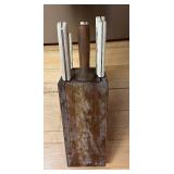 DR - Chicago Cutlery Walnut Tradition 10-Piece Knife Set with Oak Block